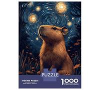 Puzzle Da 1000 Pezzi Per Adolescenti Puzzle Capybara Starry Night Puzzle Per Adulti Gioco Pratico Ma Divertente E Umoristico Interazione Genitore-figlio 52x38cm/1000pcs