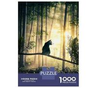 Puzzle Da 1000 Pezzi Per Adolescenti Puzzle Cat, Sun And Forest Puzzle Fai Da Te Giocattoli Per Il Divertimento in Famiglia Per Compleanno, Natale 38x26cm/1000pcs
