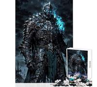 Puzzle da 1000 pezzi per adolescenti puzzle cavaliere non morto con fiamme blu giocattoli fai da te ottimo regalo per giochi educativi decompressione intellettuale dimensioni 38x52cm
