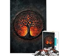 Puzzle da 1000 pezzi per adolescenti puzzle celtico dell'albero della vita per adulti giocattolo decorativo da parete migliora la memoria riduce lo stress regalo (dimensioni 50x75cm)