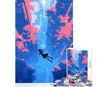 Puzzle da 1000 pezzi per adolescenti puzzle che cade attraverso il paesaggio urbano giocattolo decorazione da parete regalo divertente gioco rompicapo migliora l'amore tra coppie dimensioni 38x52cm