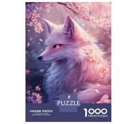 Puzzle Da 1000 Pezzi Per Adolescenti Puzzle Cherry Blossom Fox Puzzle Per Adulti Gioco Pratico Migliora La Memoria Difficile E Stimolante 52x38cm/1000pcs
