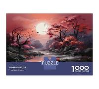 Puzzle Da 1000 Pezzi Per Adolescenti Puzzle Cherry Blossom Moonlit River Puzzle Gioco Pratico Corsa Di Velocità Manuale Offerta Come Regalo Per Tutta La Famiglia 70x50cm/1000pcs