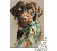 Puzzle Da 1000 Pezzi Per Adolescenti Puzzle Chocolate Labrador Retriever Art Print Puzzle Giochi Rilassanti Regalo Di Compleanno Regali Antistress 52x38cm/1000pcs