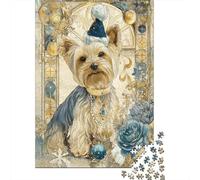 Puzzle Da 1000 Pezzi Per Adolescenti Puzzle Christmas Yorkshire Terrier Art Print Puzzle Giochi Rilassanti Regalo Di Compleanno Regali Antistress 38x26cm/1000pcs