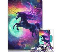 Puzzle da 1000 pezzi per adolescenti, puzzle colorati con unicorni, gioco a quiz ideale come regalo per tutta la famiglia (dimensioni 75x50cm)