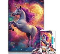 Puzzle da 1000 pezzi per adolescenti, puzzle colorati con unicorni, gioco a quiz ideale come regalo per tutta la famiglia (dimensioni 38x26cm)
