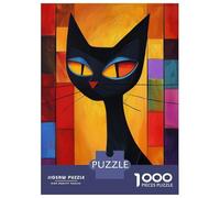 Puzzle Da 1000 Pezzi Per Adolescenti Puzzle Colorful Abstract Cat Puzzle Per Adulti Gioco Per Famiglie Analisi E Logica Regali Di Compleanno E Unici 52x38cm/1000pcs