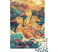 Puzzle Da 1000 Pezzi Per Adolescenti Puzzle Colorful Duck Illustration Puzzle Giochi Per Famiglie Corsa Di Velocità Manuale Regali Di Compleanno E Unici 52x38cm/1000pcs