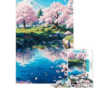 Puzzle da 1000 pezzi per adolescenti puzzle con albero di ciliegio in fiore per adulti giocattolo fai da te ideale per passare il tempo durante le vacanze gioco stimolante regalo (dimensioni 38x52cm)