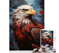 Puzzle da 1000 pezzi per adolescenti puzzle con aquila calva dipinta decorazione per la casa giocattoli regali di Babbo Natale segreto gioco pratico aiuta a esercitare il cervello dimensioni 50x75cm