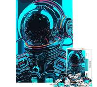 Puzzle da 1000 pezzi per adolescenti puzzle con astronauta blu puzzle moderni per adulti giochi divertenti decorazione murale stimola l'esercizio mentale (dimensioni 38x26cm)