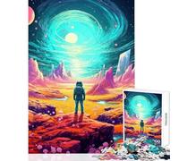 Puzzle da 1000 pezzi per adolescenti puzzle con astronauta disperso su un pianeta alieno giocattoli antistress idee regalo gioco per famiglie allena il cervello e le mani dimensioni 38x26cm