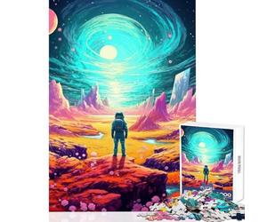 Puzzle da 1000 pezzi per adolescenti puzzle con astronauta disperso su un pianeta alieno giocattoli antistress idee regalo gioco per famiglie allena il cervello e le mani dimensioni 38x26cm