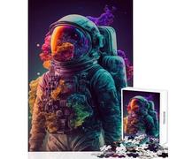 Puzzle da 1000 pezzi per adolescenti puzzle con astronauta nello spazio giocattoli per la decorazione della casa regali di Babbo Natale segreto gioco pratico aiuta a esercitare il cervello 38x52cm