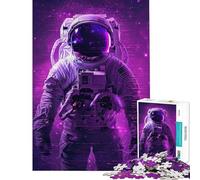 Puzzle da 1000 pezzi per adolescenti puzzle con astronauti e glitch cosmici per adulti gioco rompicapo per migliorare la memoria ideale per compleanni e Natale (dimensioni 38x26cm)