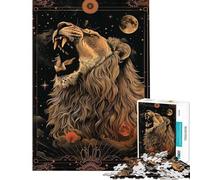 Puzzle da 1000 pezzi per adolescenti puzzle con carte dei tarocchi del leone per adulti gioco rompicapo taglio di precisione regalo di compleanno e unico (dimensioni 38x52cm)