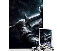 Puzzle da 1000 pezzi per adolescenti puzzle con cavaliere crociato con spada e croce rossa giocattoli antistress idee regalo gioco per famiglie allena il cervello e le mani dimensioni 50x75cm