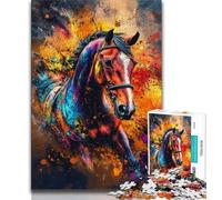 Puzzle da 1000 pezzi per adolescenti puzzle con cavalli e graffiti giocattolo educativo antistress ottimi regali e giocattoli 26x38cm