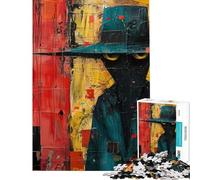 Puzzle da 1000 pezzi per adolescenti puzzle con dipinti astratti di spionaggio per adulti gioco per famiglie gara di velocità manuale compleanno e Natale (dimensioni 38x52cm)