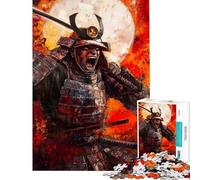Puzzle da 1000 pezzi per adolescenti puzzle con dipinto del guerriero samurai furioso giocattolo per adulti decorazione da parete migliora la memoria riduce lo stress regalo (dimensioni 38x52cm)