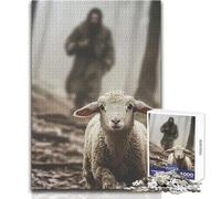 Puzzle da 1000 pezzi per adolescenti, puzzle con dipinto dell'agnello smarrito, bellissimo gioco di design, difficile, duro, opera d'arte, regalo, dimensioni 50x75cm