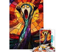 Puzzle da 1000 pezzi per adolescenti puzzle con faccia spaventosa e urla per adulti gioco rompicapo regalo di compleanno regalo antistress (dimensioni 38x26cm)