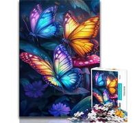 Puzzle da 1000 pezzi per adolescenti, puzzle con farfalle arcobaleno per adolescenti, gioco a quiz, decorazione da parete, regali unici per compleanno e Natale (dimensioni 38x26cm)