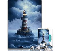 Puzzle da 1000 pezzi per adolescenti puzzle con faro spaziale per adulti 1000 pezzi gioco per famiglie antistress sfida difficile fantastici regali e giocattoli (50x75cm)