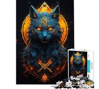 Puzzle da 1000 pezzi per adolescenti puzzle con gatti degli Illuminati per adulti giochi divertenti difficile ideale per compleanni e Natale (dimensioni 50x75cm)