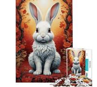 Puzzle da 1000 pezzi per adolescenti puzzle con il coniglietto curioso per adulti giochi divertenti decorazione murale che aiuta ad allenare la mente (dimensioni 50x75cm)