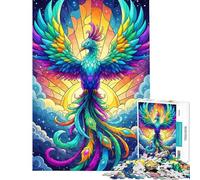 Puzzle da 1000 pezzi per adolescenti puzzle con illustrazione digitale di una fenice colorata puzzle per adulti giocattolo decorativo da parete migliora la memoria riduce lo stress regalo (50x75cm)