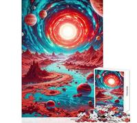 Puzzle da 1000 pezzi per adolescenti puzzle con mondo alieno al neon decorazioni per la casa giocattoli idee regalo per giochi educativi allena il tuo cervello e le tue mani dimensioni 38x52cm