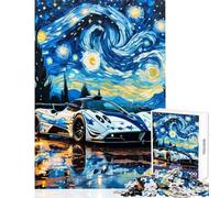 Puzzle da 1000 pezzi per adolescenti puzzle con notte stellata auto Pagani Zonda R decorazioni per la casa giocattoli idee regalo per giochi educativi allena il tuo cervello e le tue mani 50x75cm