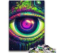Puzzle da 1000 pezzi per adolescenti, puzzle con occhi color neon per adulti, gioco educativo per famiglie, adatto per la decorazione della scrivania, 38x26cm