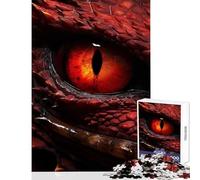 Puzzle da 1000 pezzi per adolescenti puzzle con occhio di drago rosso decorazione per la casa giocattoli regali di Babbo Natale segreto gioco pratico aiuta a esercitare il cervello dimensioni 38x52cm