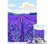 Puzzle da 1000 pezzi per adolescenti puzzle con paesaggio di campo di lavanda decorazioni per la casa giocattoli idee regalo per giochi educativi allena il tuo cervello e le tue mani 38x26cm