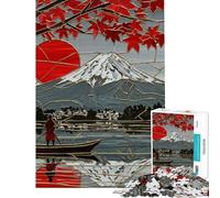 Puzzle da 1000 pezzi per adolescenti puzzle con paesaggio giapponese e vetrata artistica per adulti giocattolo decorativo da parete migliora la memoria riduce lo stress regalo (dimensioni 50x75cm)