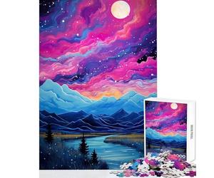 Puzzle da 1000 pezzi per adolescenti puzzle con prato alpino ruscello decorazioni per la casa giocattoli regali di Babbo Natale segreto gioco pratico aiuta a esercitare il cervello dimensioni 38x26cm