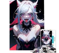 Puzzle da 1000 pezzi per adolescenti puzzle con ragazza anime vampira pazza gioco stimolante giocattolo divertente un'opera d'arte idee regalo (dimensioni 38x52cm)