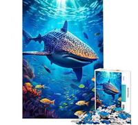Puzzle da 1000 pezzi per adolescenti puzzle con squalo balena per adulti gioco divertente che migliora la memoria e aiuta ad allenare il cervello (dimensioni 38x52cm)