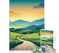 Puzzle da 1000 pezzi per adolescenti puzzle con strada tortuosa attraverso le colline giocattolo educativo regali di compleanno giochi divertenti collezione di artisti belle arti dimensioni 50x75cm
