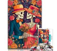 Puzzle da 1000 pezzi per adolescenti puzzle con teschio messicano per adulti regalo divertente e attività per la casa giocattolo per i giorni di pioggia 75x50cm