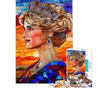 Puzzle da 1000 pezzi per adolescenti puzzle con vetrata raffigurante la principessa Diana puzzle per adulti giocattoli antistress divertenti e spiritosi regali per ridurre lo stress (38x52cm)