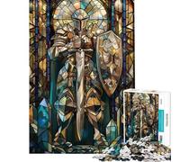 Puzzle da 1000 pezzi per adolescenti puzzle con vetrate artistiche e sentinelle per adulti gioco per famiglie sfida impegnativa regalo antistress (dimensioni 50x75cm)