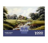 Puzzle Da 1000 Pezzi Per Adolescenti Puzzle Cottage by The River Puzzle Per Adulti Giochi Rilassanti Che Migliorano La Memoria Regali Di Compleanno E Unici 52x38cm/1000pcs