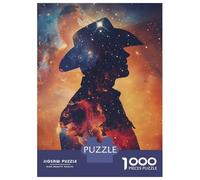 Puzzle Da 1000 Pezzi Per Adolescenti Puzzle Cowboy Galaxy Silhouette Puzzle Per Adulti Gioco Pratico Ma Divertente E Umoristico Interazione Genitore-figlio 52x38cm/1000pcs