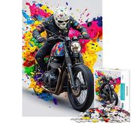 Puzzle da 1000 pezzi per adolescenti puzzle Crazy Skull Rider per adulti gioco pratico sfida difficile da completare (dimensioni 38x26cm)