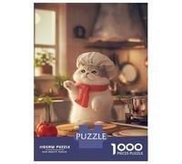 Puzzle Da 1000 Pezzi Per Adolescenti Puzzle Cute Cat Chef Puzzle Fai Da Te Giocattoli Per Il Divertimento in Famiglia Per Compleanno, Natale 38x26cm/1000pcs