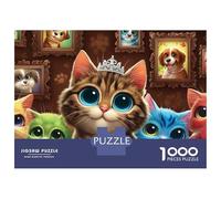 Puzzle Da 1000 Pezzi Per Adolescenti Puzzle Cute Cat Wall Art Prints Puzzle Per Adolescenti Giochi Rilassanti Decorazione Perfetta Regali Di Compleanno E Unici 70x50cm/1000pcs